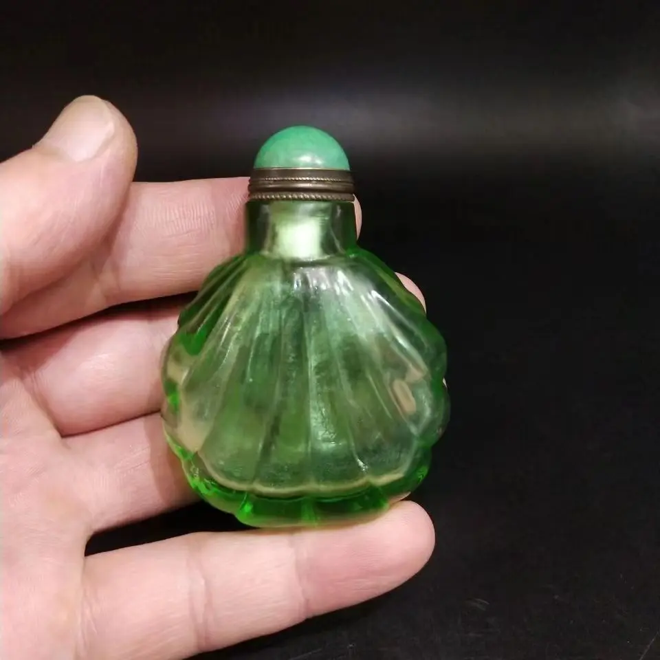Chinese antique green transpar - Vintage Collectible Bottles review and price