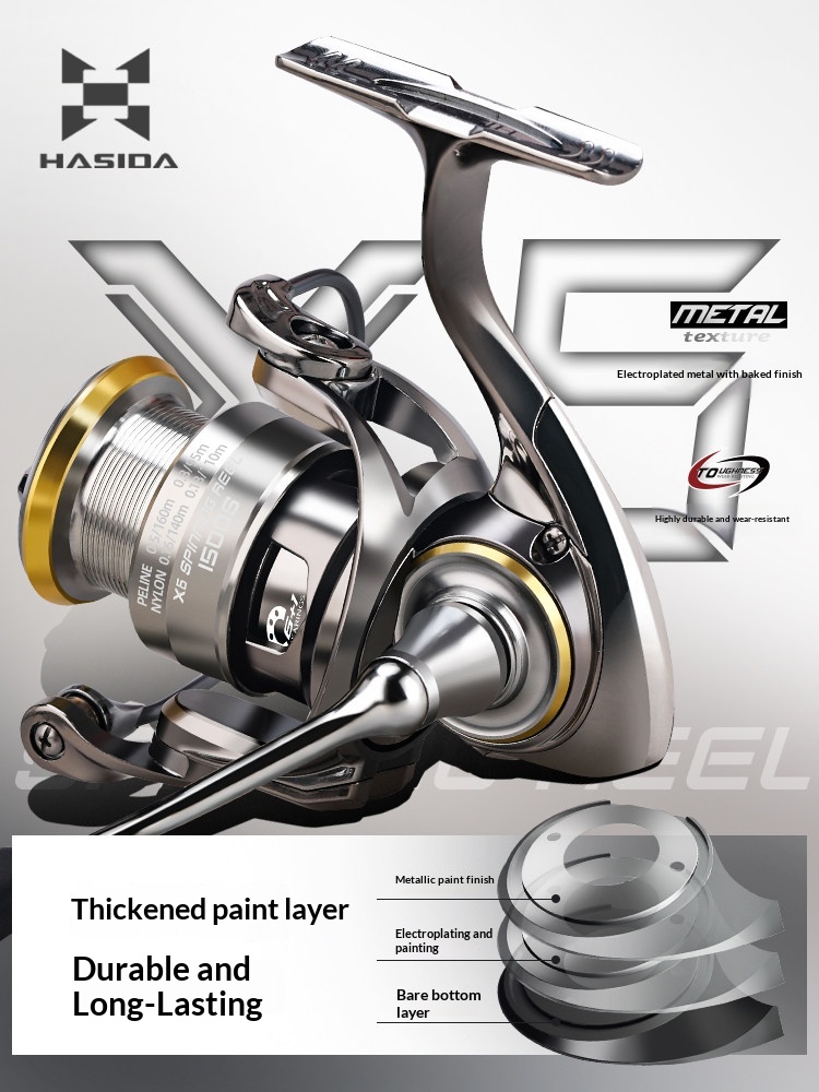 Hasida X6 Spinning Reel Metal  - Developing Tank Reel review and price