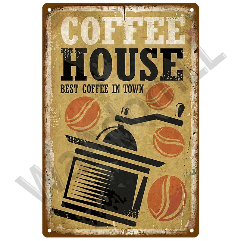 Metal Sign Retro Decor Coffee  - Vintage Collectible Plates review and price